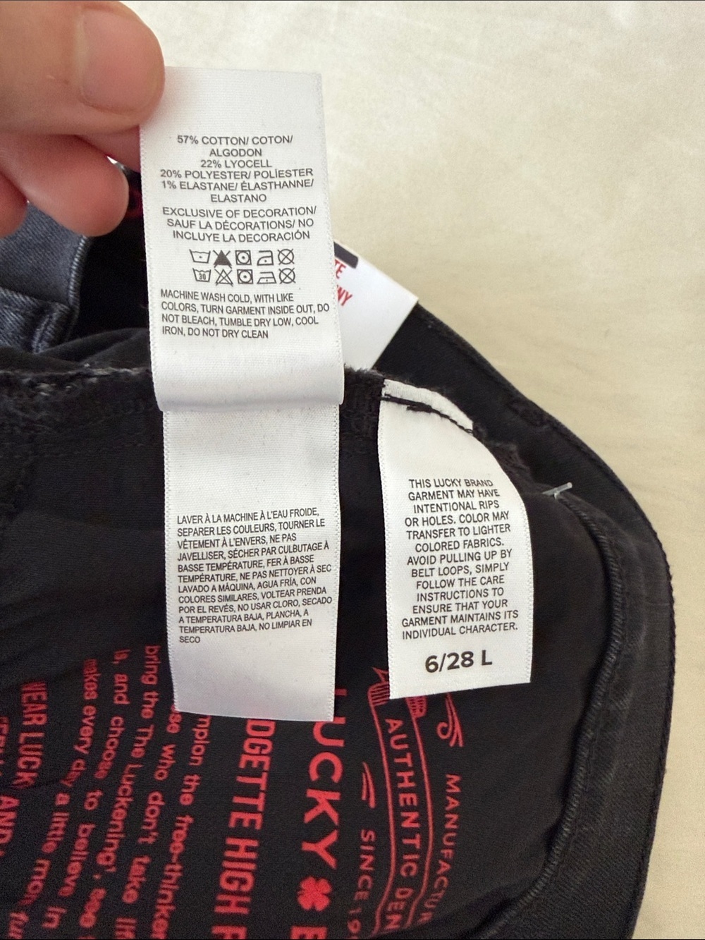 NWT Lucky Brand High Rise Bridgette Skinny // Black // Women’s 6/28 Long - Picture 12 of 14